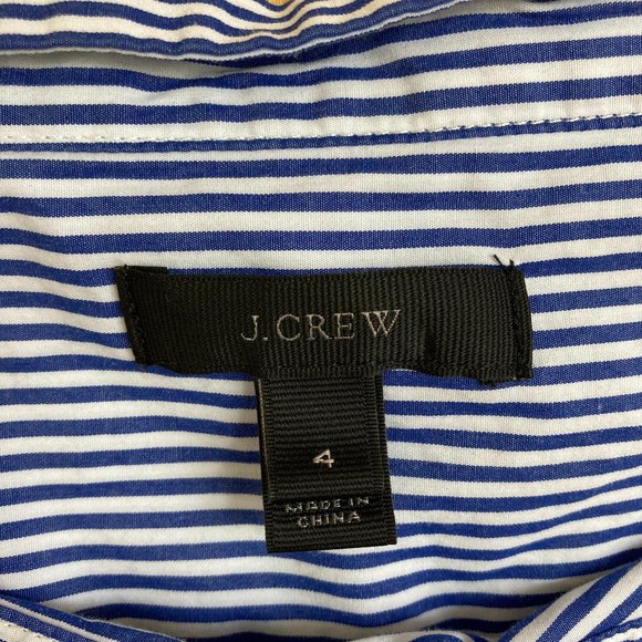 Pinstriped cotton J.Crew top with shoulder buttons - Picture 3 of 4